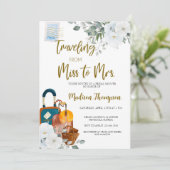 Invitation Voyager de Mlle à Mme Fête des mariées (Debout devant)