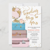 Invitation Voyager de Mlle à Mme Fête des mariées (Devant)