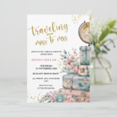 Invitation Voyager de Mlle à Mme Fête des mariées Invitatio (Debout devant)