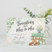 Invitation Voyager de Mlle à Mme Greenery Fête des mariées (Debout devant)
