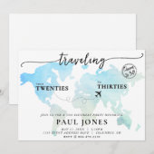 Invitation Voyager des années 1920 à 30e anniversaire (Devant / Derrière)