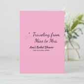 Invitation Voyager douche nuptiale ajouter nom date de manque (Debout devant)