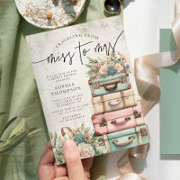 Voyager Mlle à Mme Vintage Floral Fête des mariées