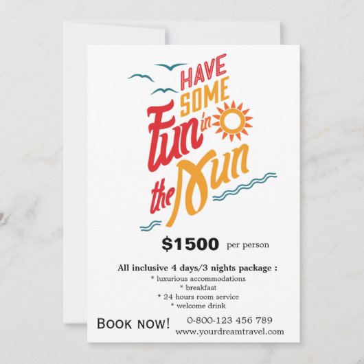 Invitation Voyages d'excursions (Devant)