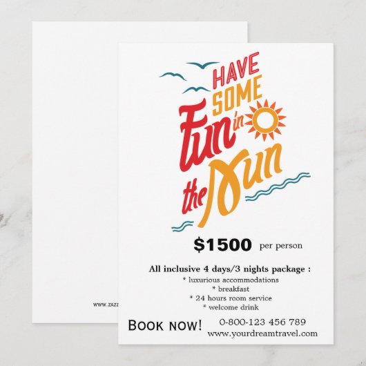 Invitation Voyages d'excursions (Devant / Derrière)