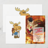 Invitation Voyageur élan avec sac à dos | choisir la couleur  (Devant / Derrière)