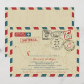 Invitation Voyageur mondial de l'Alaska | Fête des mariées (Devant / Derrière)