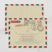 Invitation Voyageur mondial de l'Alaska | Fête des mariées (Devant / Derrière)