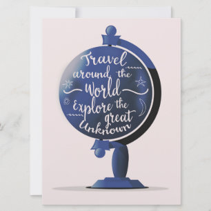 Invitation Voyagez autour du monde Explorez la Grande Inconnu