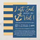 Invitation Voyagez Avant La Fête De Bachelorette Nautique Vei (Devant / Derrière)