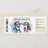 Invitation VR Experience Ticket Gift Certificate (Devant / Derrière)