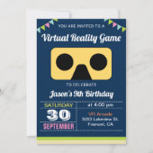 Invitation VR Virtual Reality Anniversaire de enfant Party In (Devant)