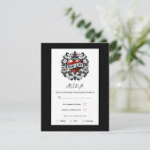 Invitation Vrai amour Coeur Tatouage Sticker Mariage RSVP (Debout devant)