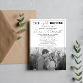 Invitation Vraie Simplicité 3 Dîner de répétition noir et bla