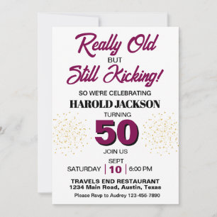 Invitation Vraiment vieux mais toujours en forme pour un anni