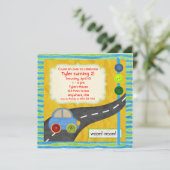 Invitation Vroom !Invitation d'anniversaire (Debout devant)