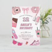 Invitation VSCO Fête de la jeune fille Anniversaire Invitatio (Debout devant)
