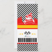 Invitation VTT Dirt Quad BikeTicket Pass Anniversaire (Dos)