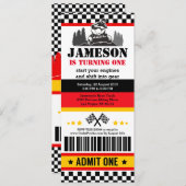 Invitation VTT Dirt Quad BikeTicket Pass Anniversaire (Devant / Derrière)