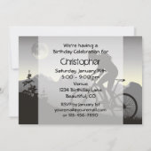 Invitation VTT et Lune personnalisés Anniversaire (Dos)