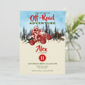 Invitation VTT Four Wheeler Off Road Adventure Anniversaire (Debout devant)