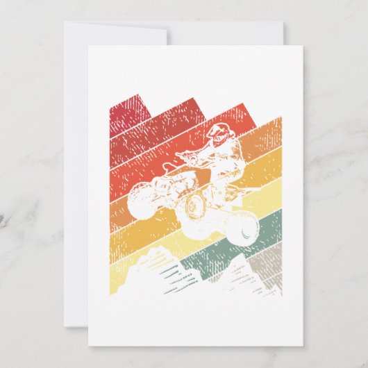 Invitation VTT quatre roues vintage (Devant)