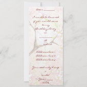 Invitation Vue Blossom Rose, (Dos)