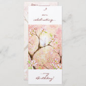 Invitation Vue Blossom Rose, (Devant / Derrière)