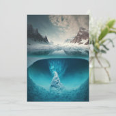 Invitation Vue de montagne glacée (Debout devant)