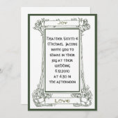 Invitation Vue de Nouveau d'art avec des vignes et des baies (Devant / Derrière)