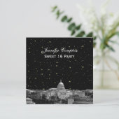 Invitation Vue de Washington DC sous les étoiles Etch DIY SQ  (Debout devant)
