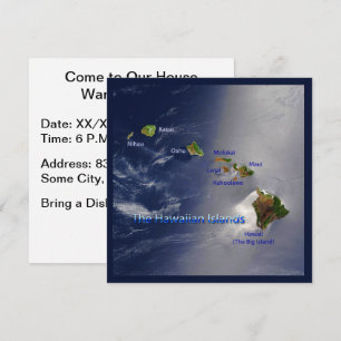 Invitation Vue des îles hawaïennes