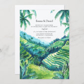 Invitation Vue des rizières de Tegalalang à Bali (Devant / Derrière)