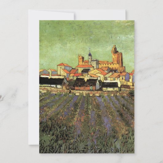 Invitation Vue des Saintes Maries par Vincent van Gogh (Devant)