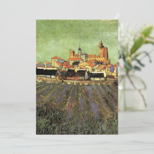 Invitation Vue des Saintes Maries par Vincent van Gogh (Debout devant)