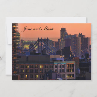 Invitation Vue d'Union Square sur le pont de Manhattan, ciel