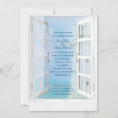 Invitation Vue mariage du phare blanc avec mouettes (Devant)