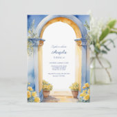 Invitation Vue méditerranéenne de l'arche de la côte amalfita (Debout devant)