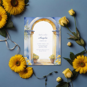 Invitation Vue méditerranéenne de l'arche de la côte amalfita