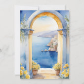 Invitation Vue méditerranéenne de l'arche de la côte d'Amalfi (Dos)