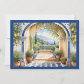 Invitation Vue méditerranéenne de l'arche de la côte d'Amalfi (Dos)