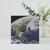 Invitation Vue satellite de l'ouragan Sandy (Debout devant)