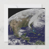 Invitation Vue satellite de l'ouragan Sandy (Devant)