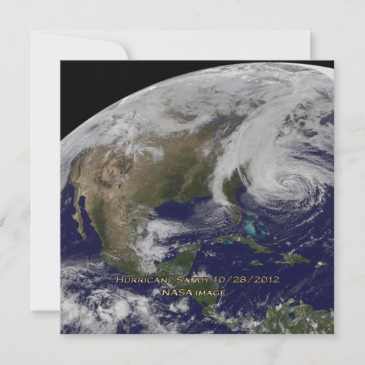 Invitation Vue satellite de l'ouragan Sandy (Devant)