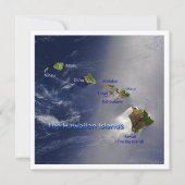 Invitation Vue sur les îles Hawaiiennes (Devant)
