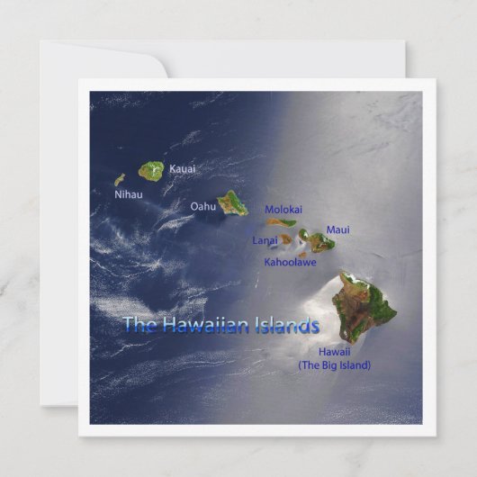 Invitation Vue sur les îles Hawaiiennes (Devant)