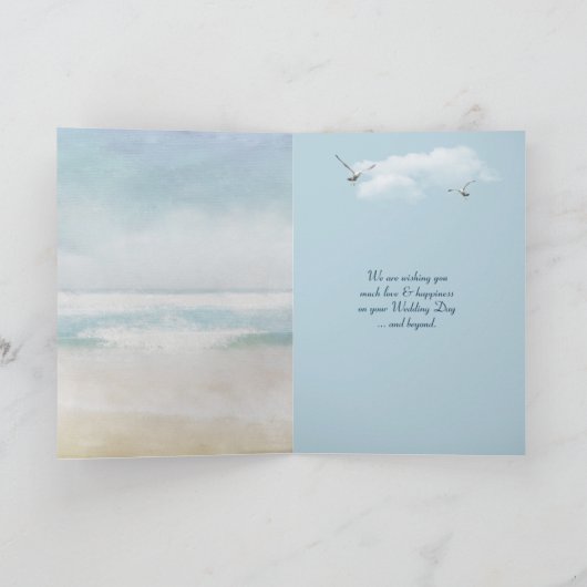Invitation vue sur l'océan et mariage sur la plage (Intérieur)