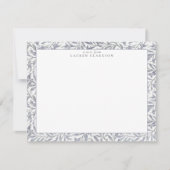 INVITATION W. MORRIS WILLOW BOUGH LIGHT BLUE/GRAY NOTE CARD (Devant)