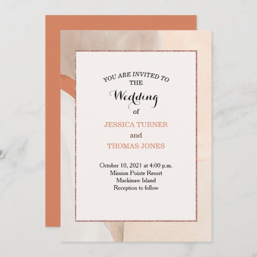 Invitation Wabi Sabi (Devant / Derrière)