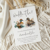 Invitation Waddle It Be Hunter Mallard Duck Révélation de gen